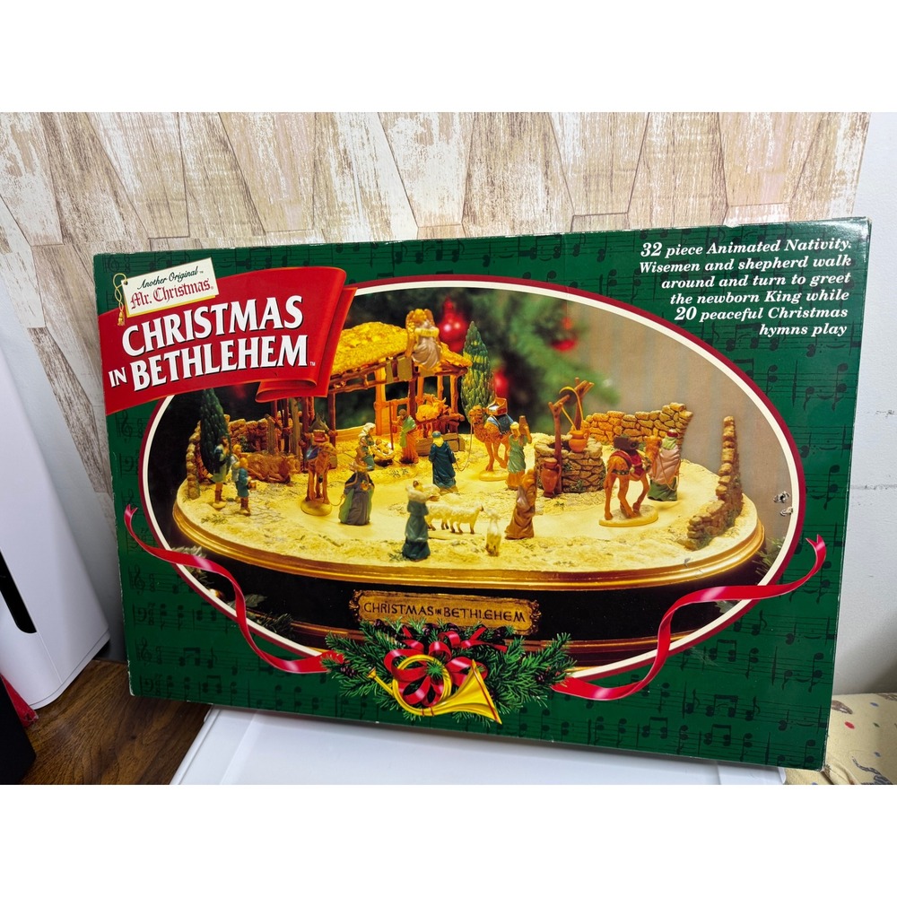 Mr Christmas Christmas In Bethlehem 32 Piece Animated Nativity Musical 20 Hymns
